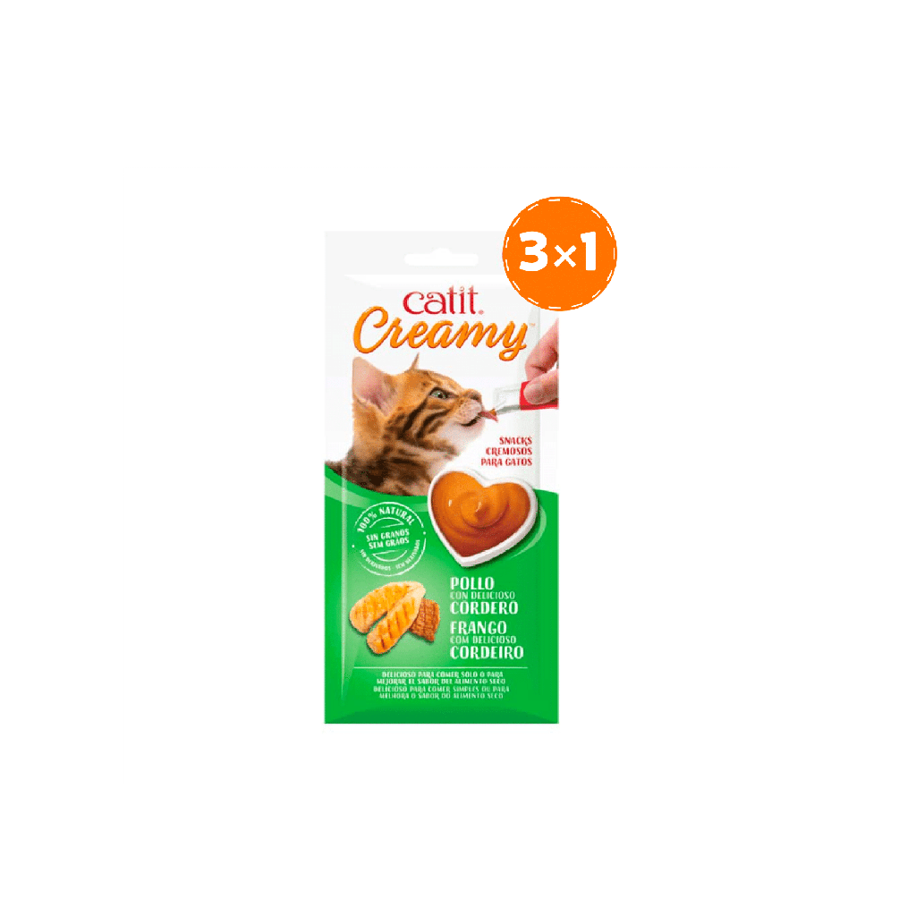 Cat It Creamy Pollo Con Cordero 4 x 10 Gr