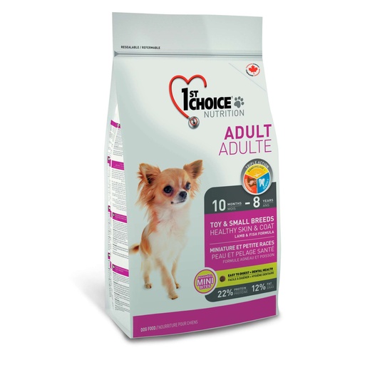 1ST CHOICE  ADULTO TOY RAZA PEQUEÑA CORDERO Y ARROZ INTEGRAL