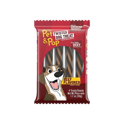 Fun Pet & Pop Twister Beef 50 gr.