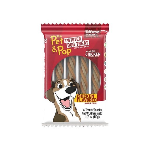 Fun Pet & Pop Twister Pollo 50 gr.