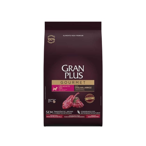 Gran Plus Gourmet Perro Adulto Mini y Pequeño Sabor Cordero y Arroz