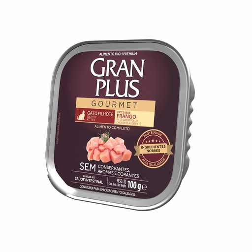 Gran Plus Paté Gourmet Gato Cachorro Sabor Pollo