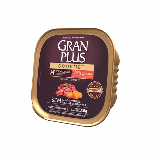 Gran Plus Paté Gourmet Perro Adulto Sabor Carne y Zanahoria