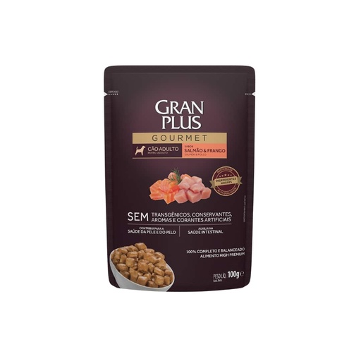 Gran Plus Sache Gourmet Perro Adulto Sabor Salmón y Pollo