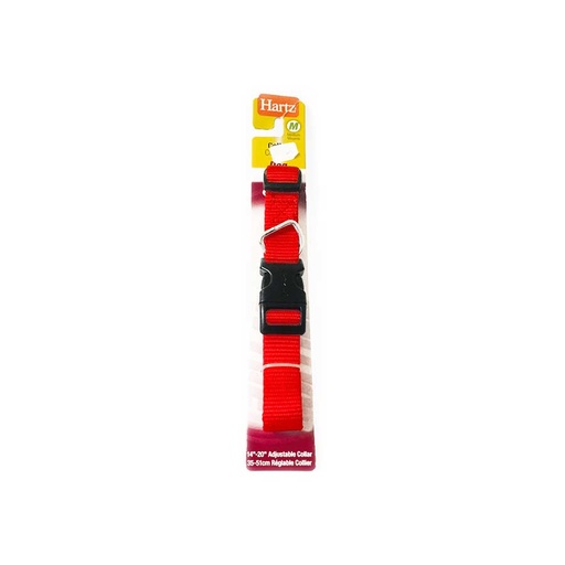 HARTZ COLLAR 14-20X3/4 COLOR ROJO