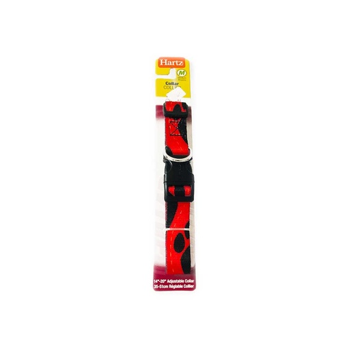 HARTZ COLLAR ADJ - 14-20X3/4 FASHION ROJO