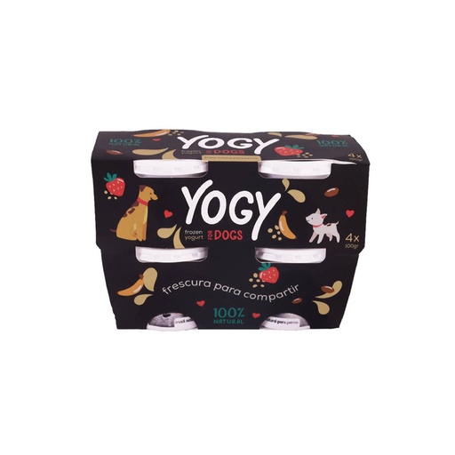 Helado de Yogurt Yogy Fresas y Platano - 4 PACK