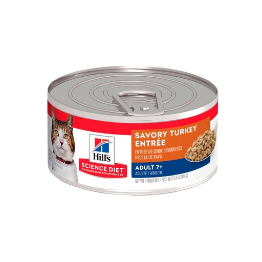 HILLS SCIENCE DIET ADULT 7+ TURKEY GATOS ADULTOS MAYORES