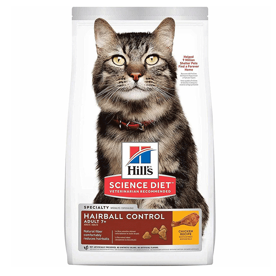 HILLS SCIENCE DIET FELINE HAIRBALL CONTROL 7+ ACTIVE LONGEVITY