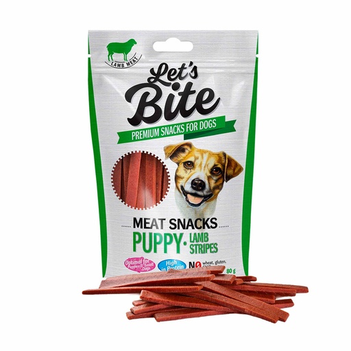 Lets Bite Meat Snacks Puppy Lamb Stripes