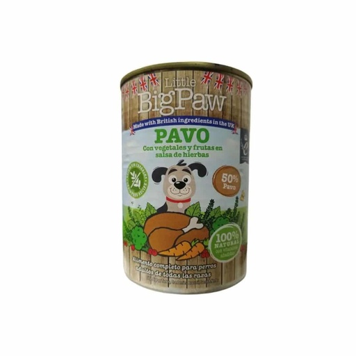 Little Big Paw Pavo con vegetales y frutas en salsa de hierbas 390g