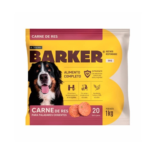 Barker Carne de Res (1KG) - 20 Hamburguesas