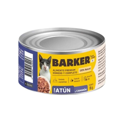 Barker Cat Alimento Humedo – Atún y Camarón