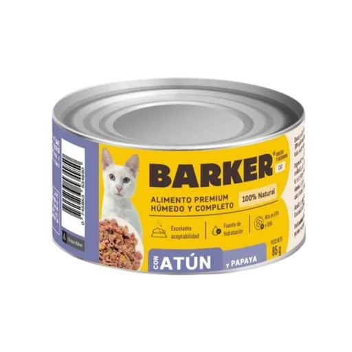 Barker Cat Alimento Humedo – Atún y Papaya
