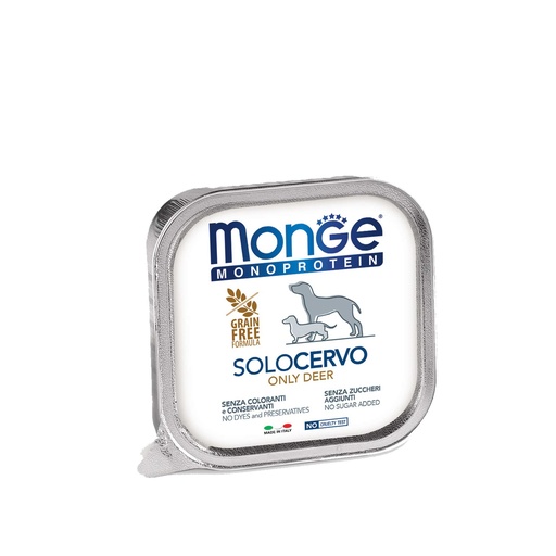 MONGE CANINE ADULT MONOPROTEIN CIERVO LATA