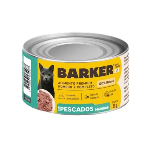 Barker Cat Alimento Humedo – Pescados Marinos