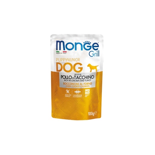 MONGE CANINE GRILL PUPPY POLLO Y PAVO SOBRE 100 GR