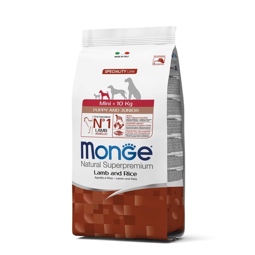 MONGE CANINE PUPPY MINI CORDERO Y ARROZ