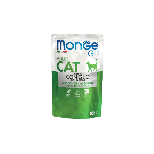 MONGE FELINE ADULTO GRILL CONEJO SOBRE 85 GR