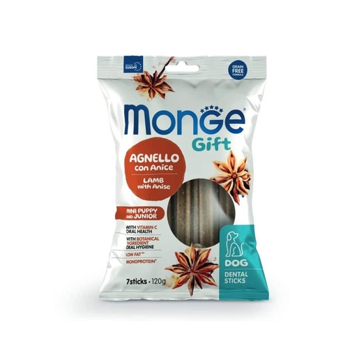 Monge Gift Dental Sticks Mini Puppy Dog – Cordero y Anís