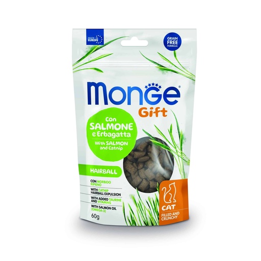 Monge Gift Filled and Crunchy Hairball Cat Adult - Salmon y Catnip