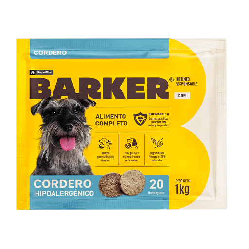Barker Cordero 1KG (20 Hamburguesas) Fórmula Hipoalergénica