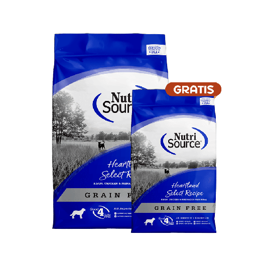 Nutrisource Heartland Bizonte, Pollo y Pescado Grain Free