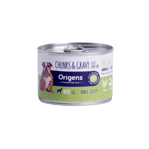 Origens Adulto Sobrepeso Trocitos de res y pavo con vegetales en salsa