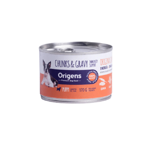 Origens Cachorros Trocitos de pollo y pavo con vegetales en salsa