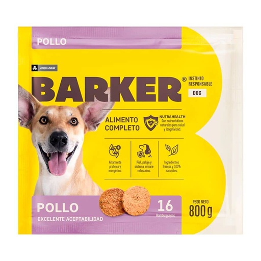 Barker Pollo 800gr. (16 Hamburguesas)