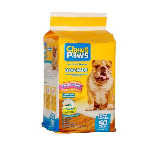 PAÑALES CLAWS & PAWS X 50 PADS