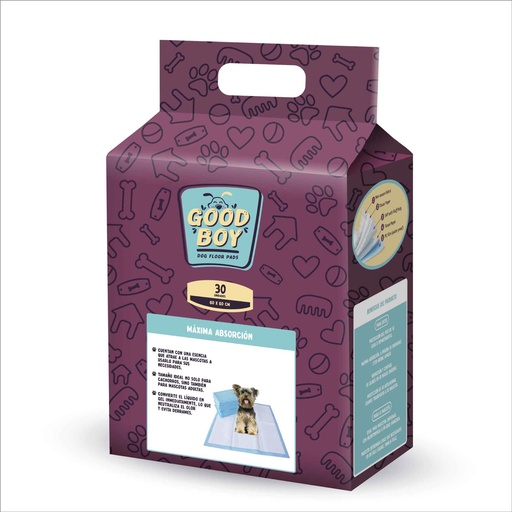 PAÑOS DE ENTRENAMIENTO GOOD BOY 60X60CM X 30 PADS