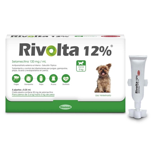 RIVOLTA 12% x 0.25ml  2.6 KG a 5 KG X PIPETA