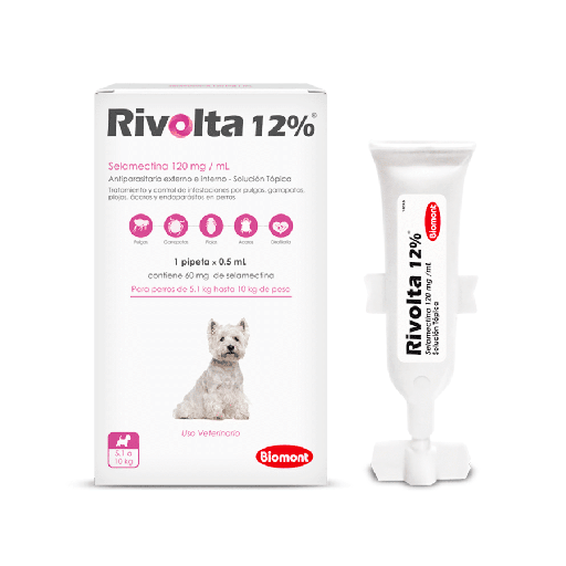 RIVOLTA 12% X 0.50 ML (5.1 A 10 KG) X 1 PIPETA