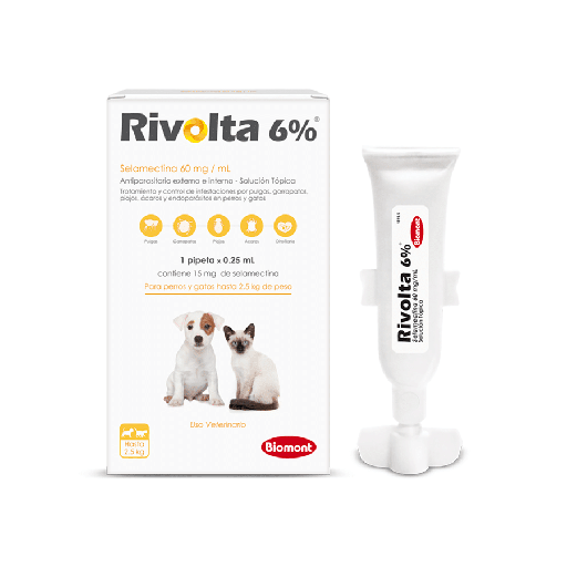 RIVOLTA 6% X 0.25 ML (HASTA 2.5 KG) X 1 PIPETA