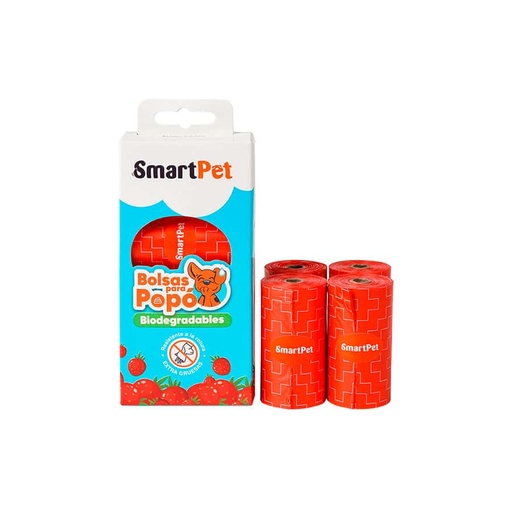 SMARTPET BOLSAS BIODEGRADABLE X 4 ROLLOS