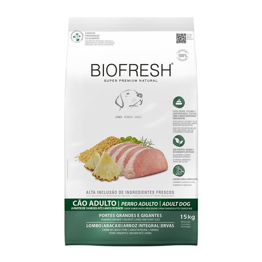 Biofresh Perro Adulto Grande y Gigante Cerdo y Piña