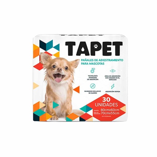 Tapet Pañales 80 x 60 cm - 30 Unidades