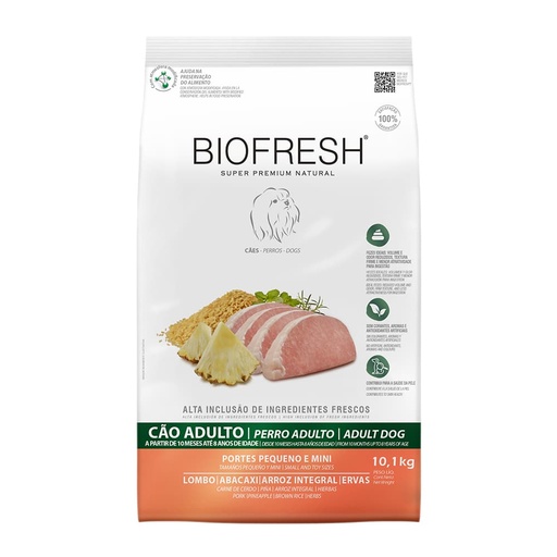 Biofresh Perro Adulto Mini y Pequeño Cerdo y Piña