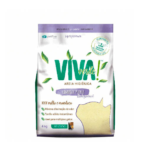 Viva Verde Arena Fina Para Gatos Biodegradable Limpieza Plena