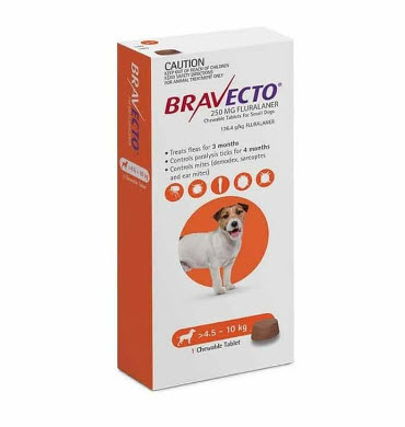 BRAVECTO 250mg. ( 4.5Kg - 10Kg )