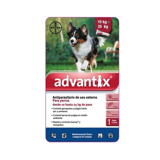 ADVANTIX 1 X 2.5 ML (10-25 KG) (ROJA)