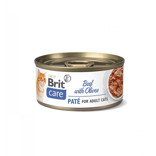 BRIT CARE CAT BEEF PATE WITH OLIVES