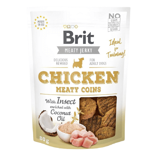 Brit Meaty Jerky Chicken Meaty Coins 80grs