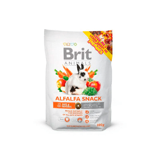Brit Snack de alfalfa para roedores y conejos – 100gr