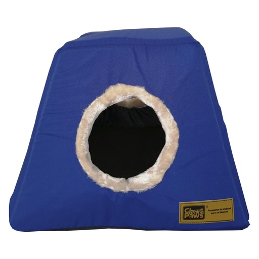 CASA PARA GATO 3 EN 1 AZUL