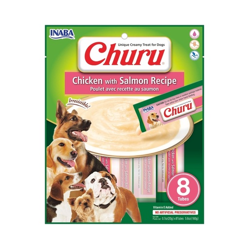Churu Dog Chicken with Salmon Recipe 8 Tubes