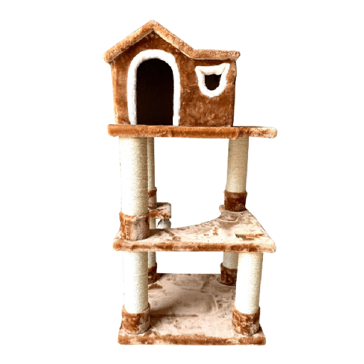 Claws and Paws Rascador para Gatos Casa 3 pisos