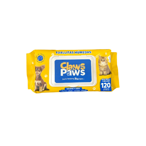 Claws and Paws Toallitas Humedas X 120 Unid