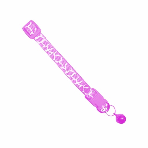 COLLAR MASCOTA CON CASCABEL FUCSIA